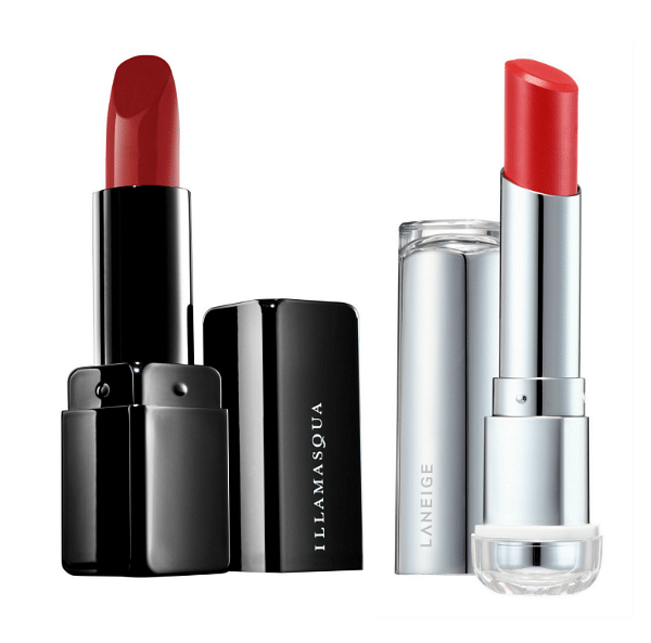 Illamasqua Lipstick in Maneater $34 and Laneige Serum Intense in Luminous Red $34.png